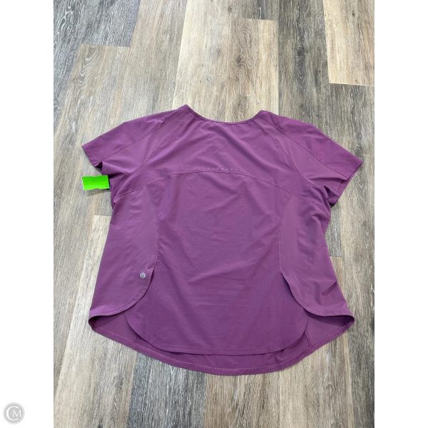 Athletic Top Short Sleeve By Lululemon In Purple, Size: 14 Hot on Sale - Image 3