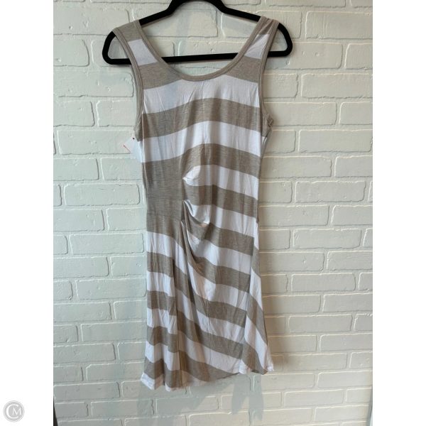 Dress Casual Midi By Calvin Klein In Tan & White, Size: M Supply - Image 3