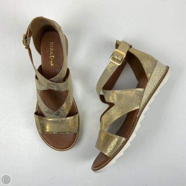 Shoes Flats By Diba In Gold, Size: 12 Online Sale - Image 2