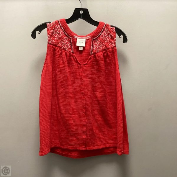 Top Sleeveless By Knox Rose In Red, Size: S Cheap