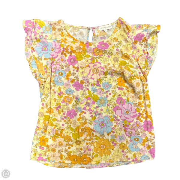 Top Short Sleeve By Cynthia Rowley In Floral Print, Size: L Hot on Sale