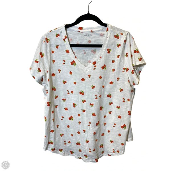 Top Short Sleeve By Old Navy In White, Size: L Hot on Sale