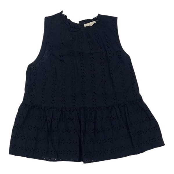 Blouse Sleeveless By Loft In Navy, Size:L For Sale
