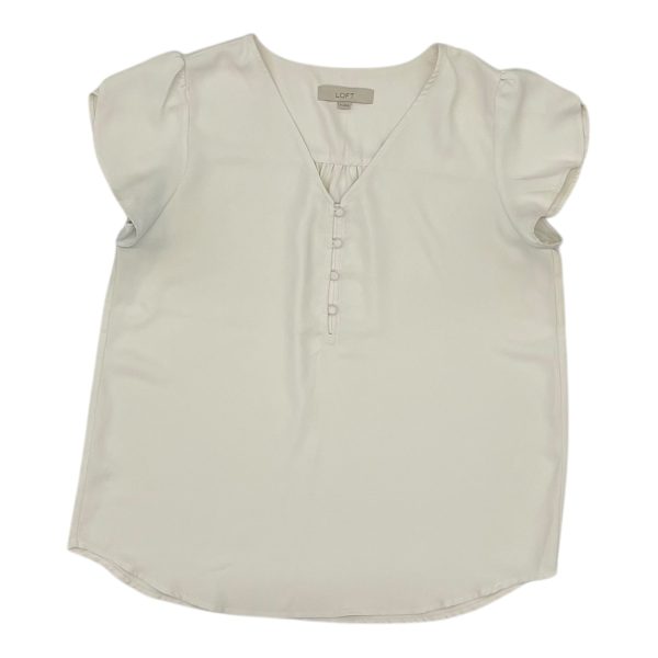 Blouse Ss By Loft In Cream, Size:M Discount
