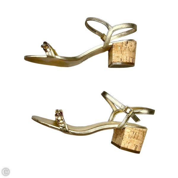 Sandals Designer By Lilly Pulitzer In Gold, Size: 7 Online - Image 2