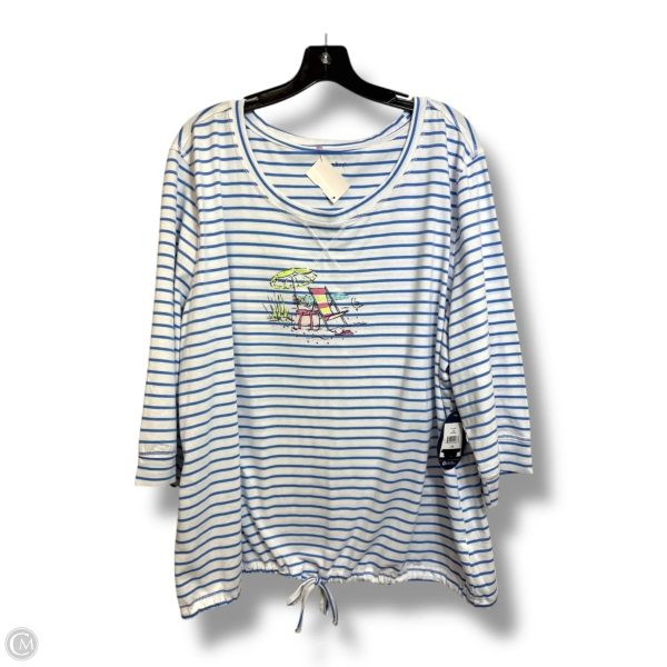 Top 3 4 Sleeve By Clothes Mentor In Beach, Size: 3x Online
