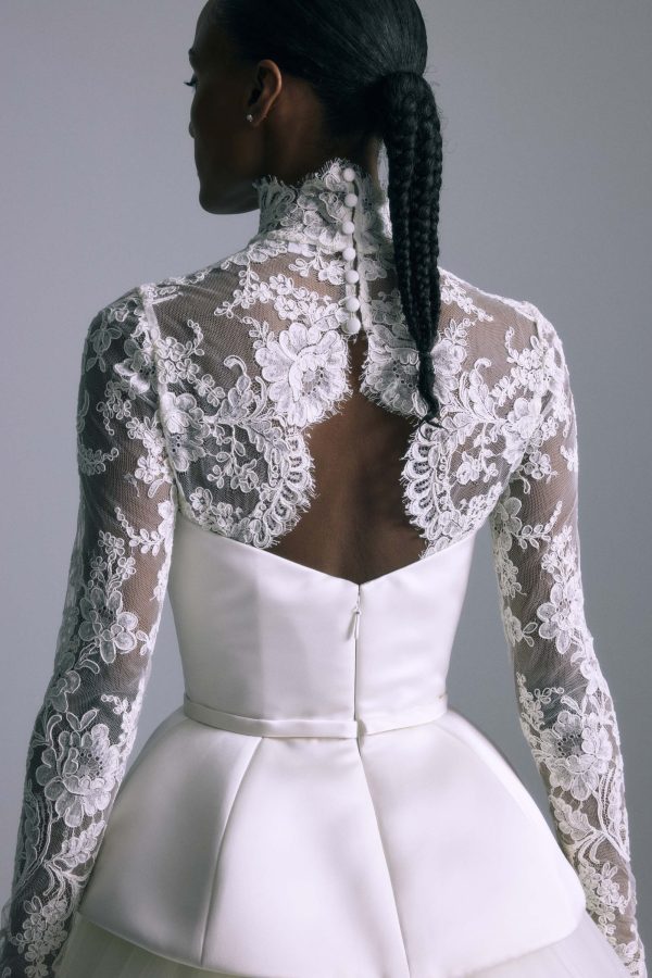 French Alençon Lace Topper Hot on Sale - Image 3